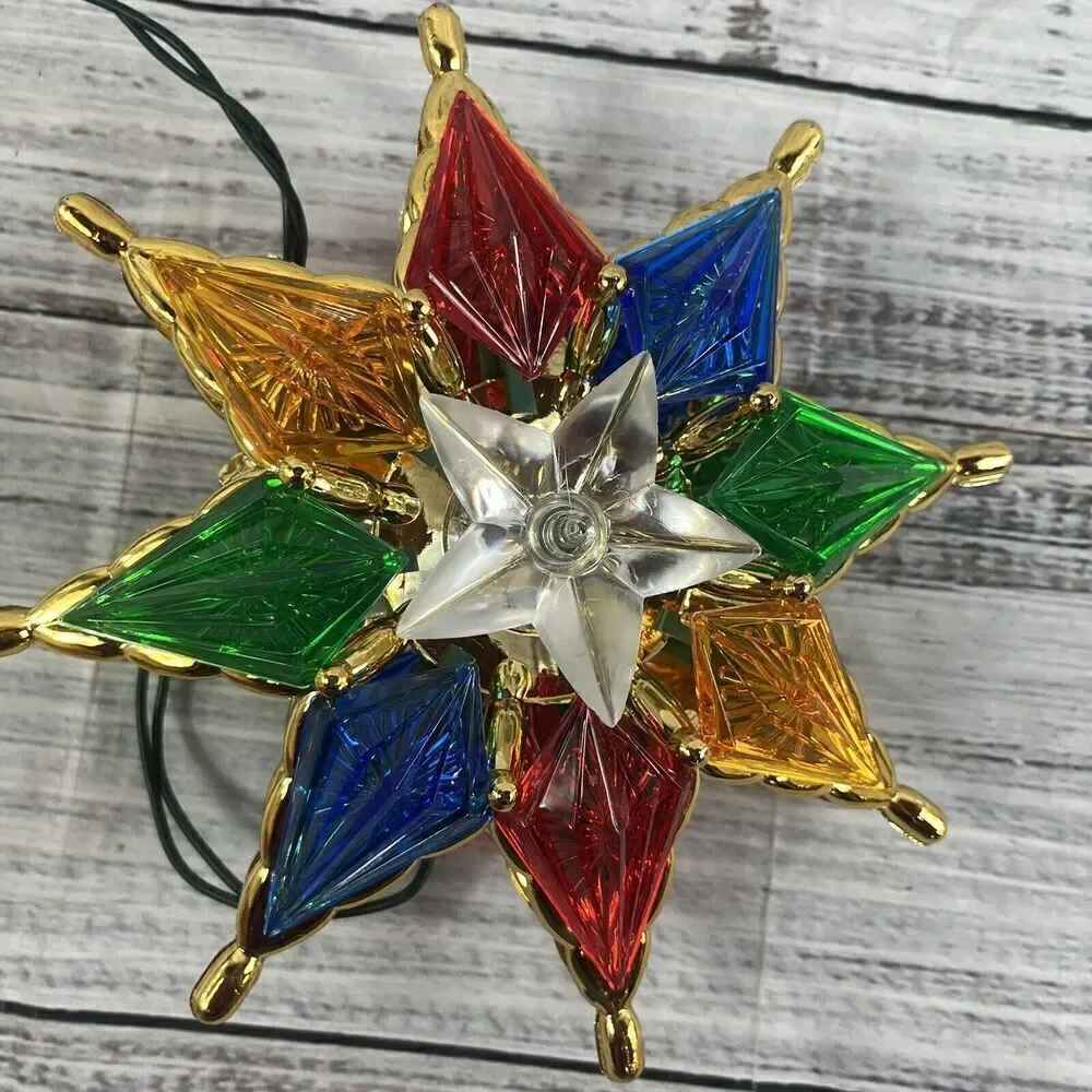 Vintage Christmas Tree Topper Star Bob Ho 1993 Not Working